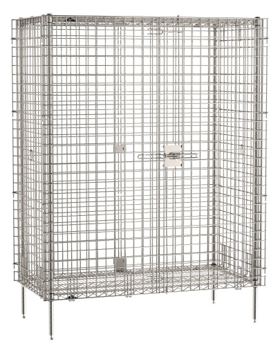 Metro Stationary Stainless Steel Wire Shelving Security Cage